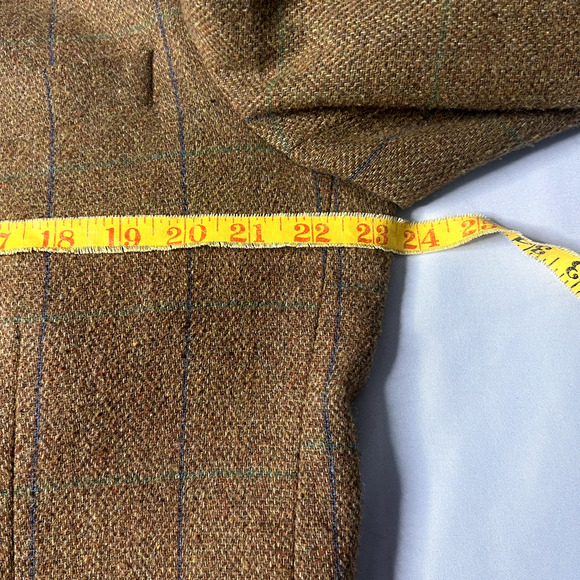 Alan Flusser Mens Brown Suit Jacket Blazer Large Wool Professor Single Breast - Picture 13 of 16